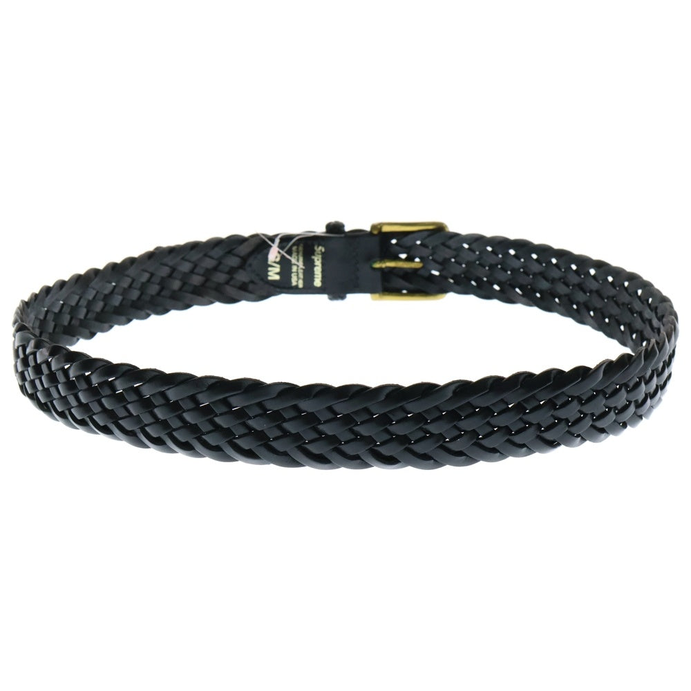 SUPREME(シュプリーム) 15SS Braided leather belt ブレーデッドレザーベルト ブラック