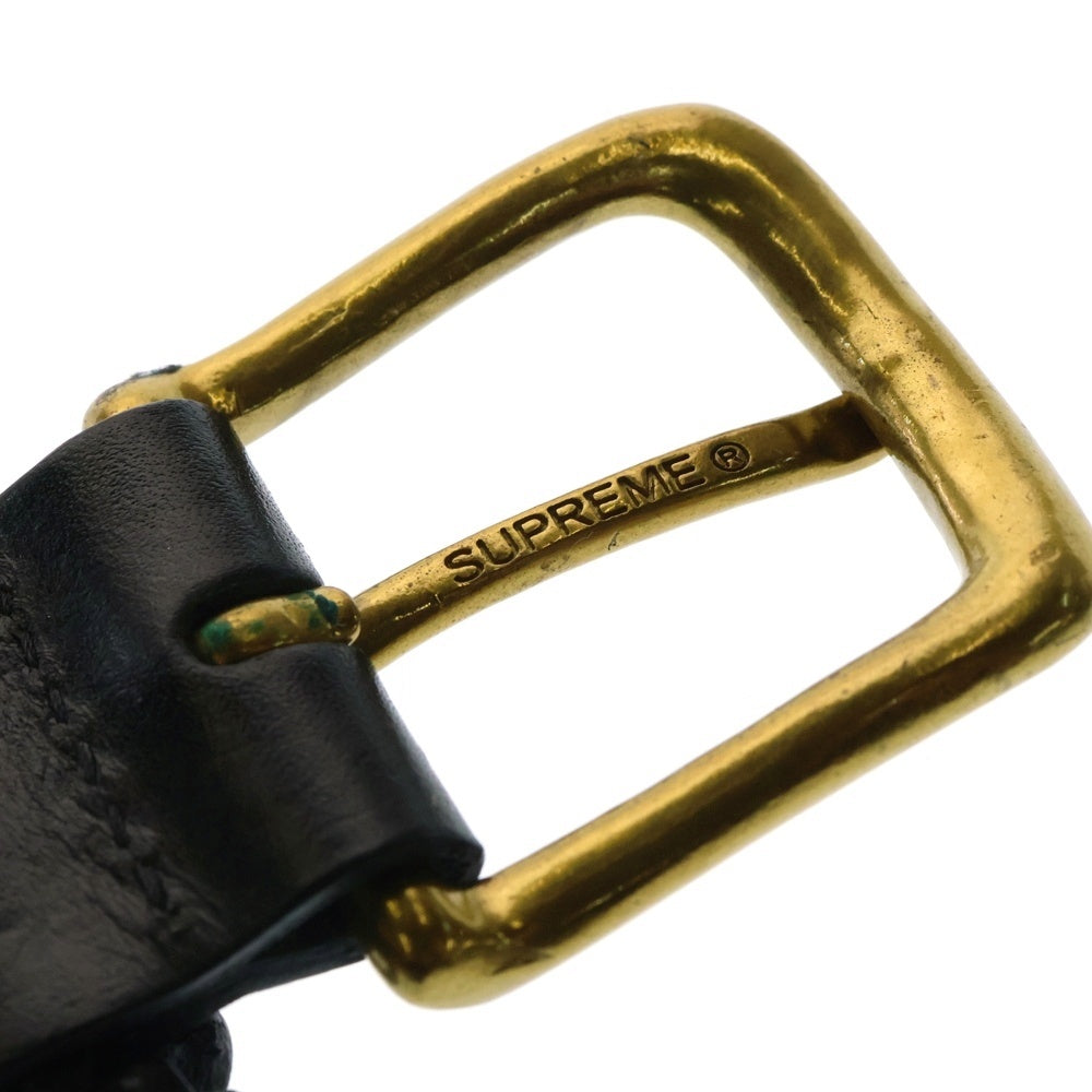SUPREME(シュプリーム) 15SS Braided leather belt ブレーデッドレザーベルト ブラック