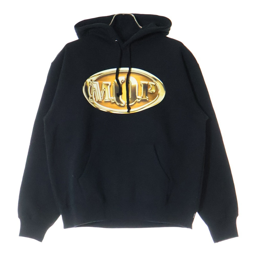 SUPREME(シュプリーム) 24AW M.O.P. Hooded Sweatshirt エムオーピー ロゴプリント スウェットプルオーバーパーカー ブラック