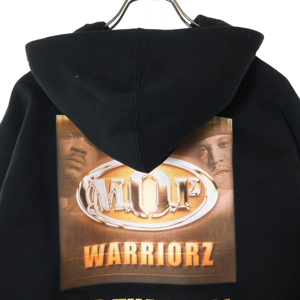 SUPREME(シュプリーム) 24AW M.O.P. Hooded Sweatshirt エムオーピー ロゴプリント スウェットプルオーバーパーカー ブラック