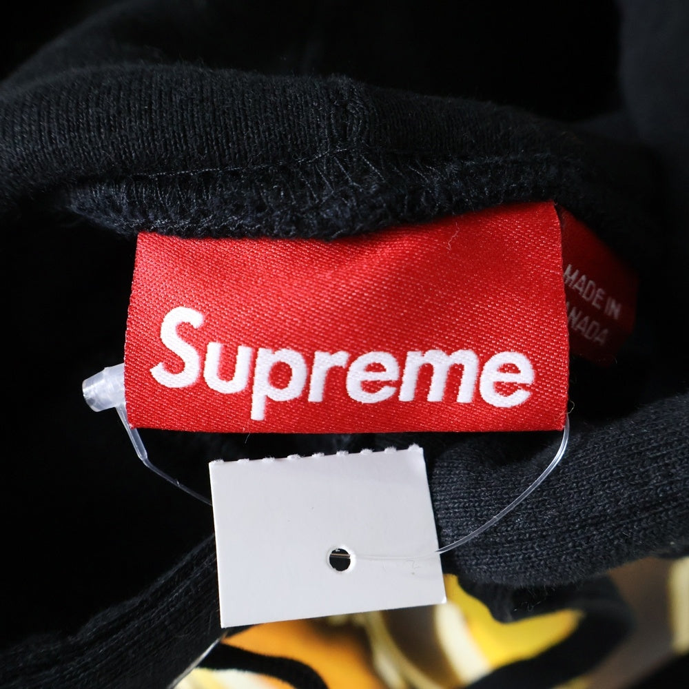 SUPREME(シュプリーム) 24AW M.O.P. Hooded Sweatshirt エムオーピー ロゴプリント スウェットプルオーバーパーカー ブラック