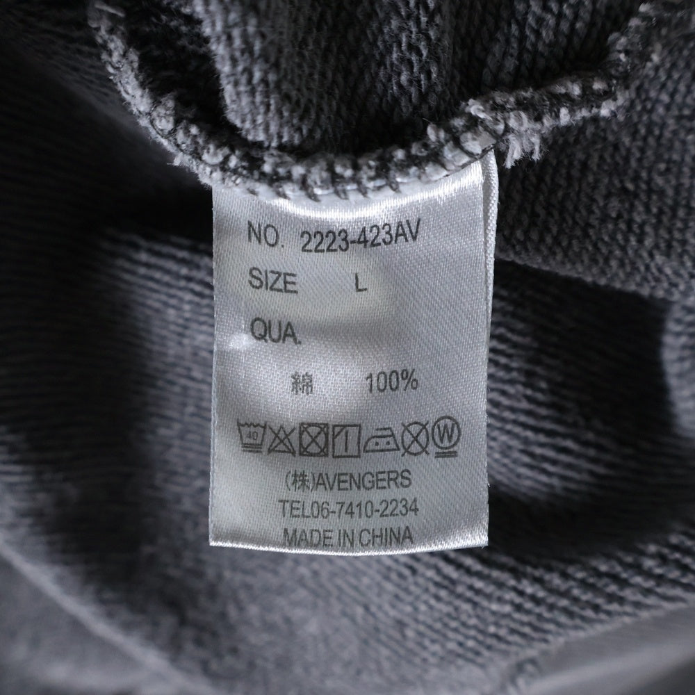 greatLand(グレイトランド) ORIGINAL ZACK HOODED SWEATSHIRT オリジナル ザック ロゴエンブロイダリー スウェット プルオーバーパーカー チャコールグレー 2223-423AV