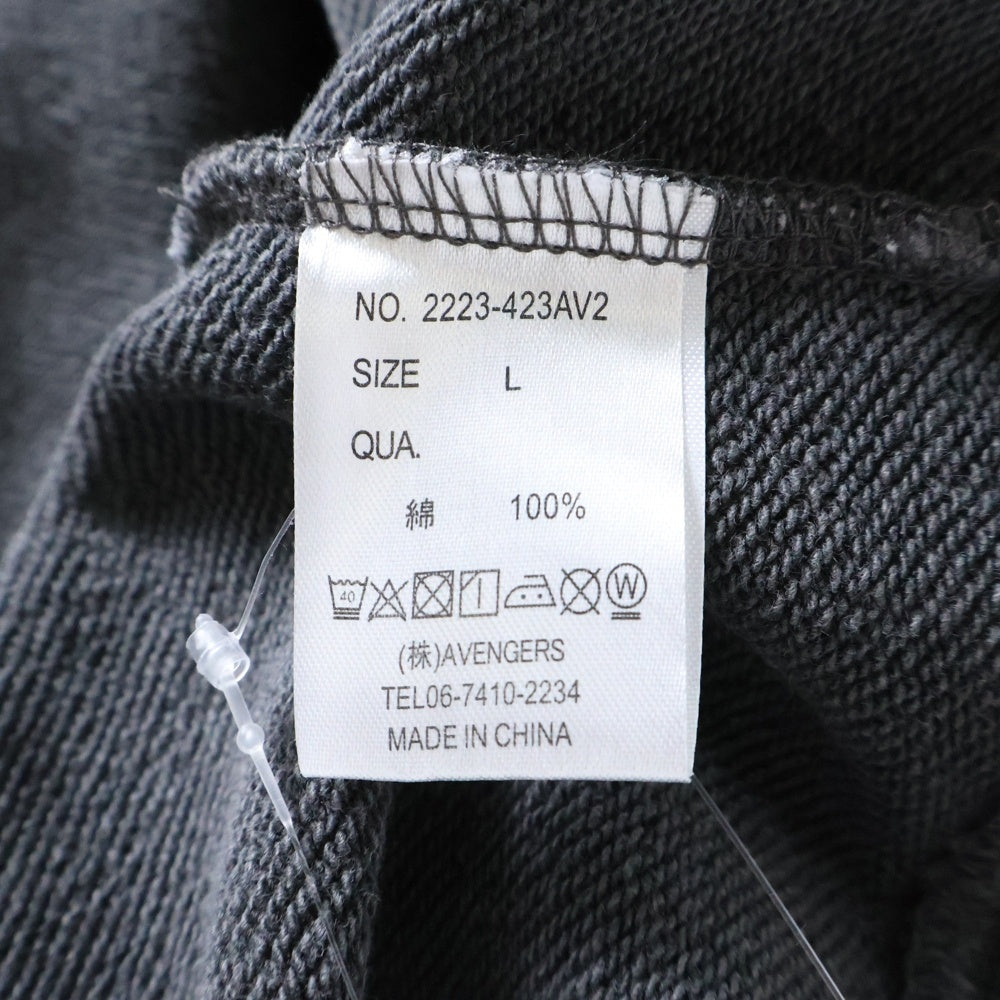 greatLand(グレイトランド) ORIGINAL GREAT HOODED SWEATSHIRT オリジナル グレート ロゴエンブロイダリー スウェット プルオーバーパーカー チャコールグレー 2223-423AV2