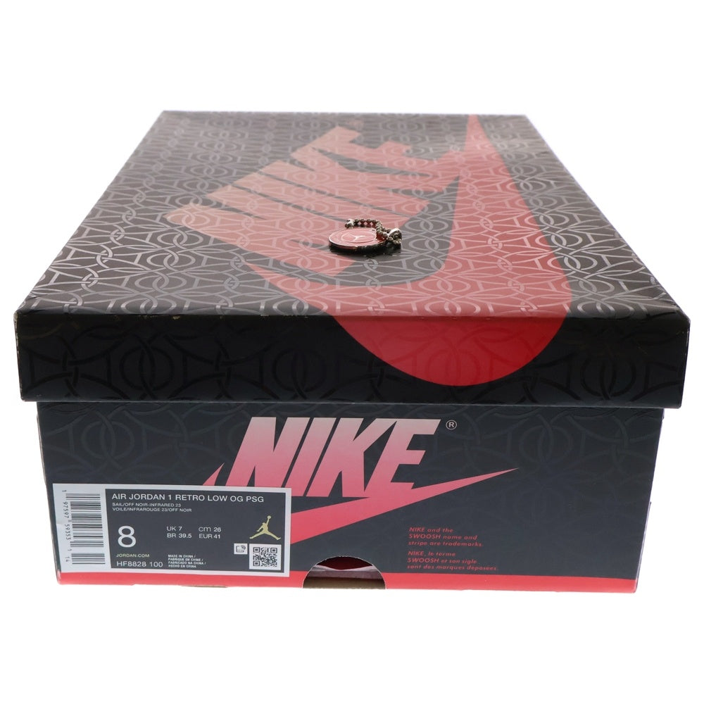 NIKE(ナイキ) AIR JORDAN 1 RETRO LOW OG PSG エアジョーダン1 レトロ パリサンジェルマン ローカットスニーカー ホワイト/レッド/ブラック US8/26.0cm HF8828-100