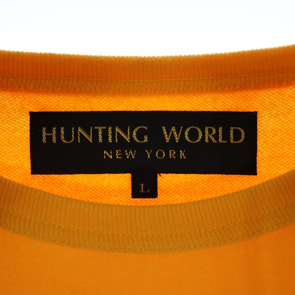 HUNTING WORLD(ハンティングワールド) キリン グラフィックエンブロイダリー クルーネックスウェットトレーナー イエロー 620-56105