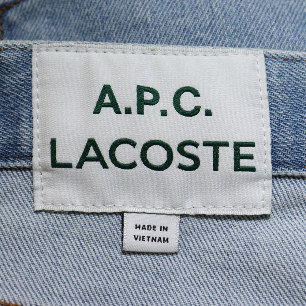 LACOSTE(ラコステ) × A.P.C Unisex Wide Leg Fit Denim アーペーセー ユニセックス ワイドフィット デニムパンツ インディゴブルー HH7681