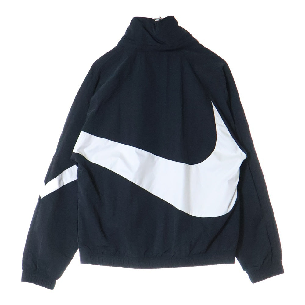 NIKE(ナイキ) BIG SWOOSH ANRK JACKET ビック スウォッシュ アノラック ハーフジップ ナイロンジャケット ブラック/ホワイト AJ1405-010