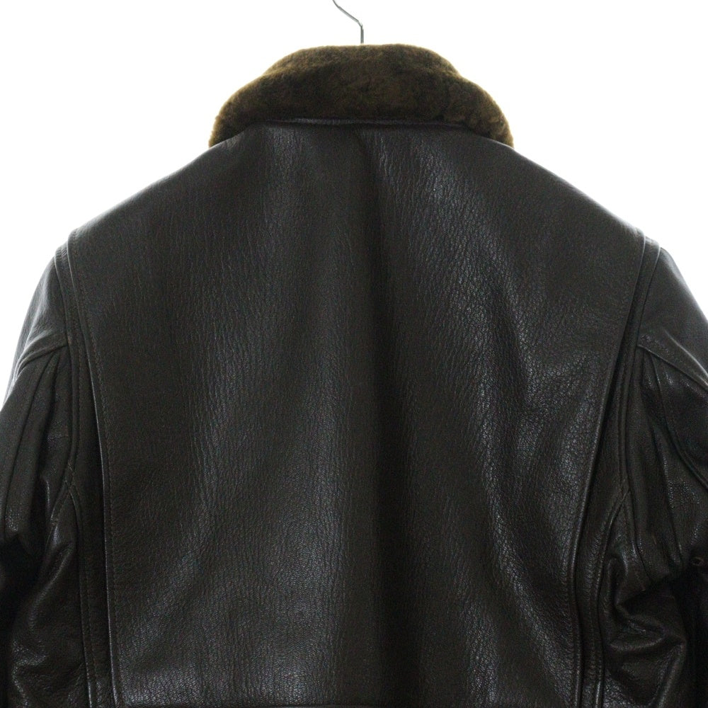 THE REAL McCOY'S(ザリアルマッコイ) U.S.NAVY TYPE G-1 FLIGHT JACKET レザー フライトジャケット ブラウン 383S-39622