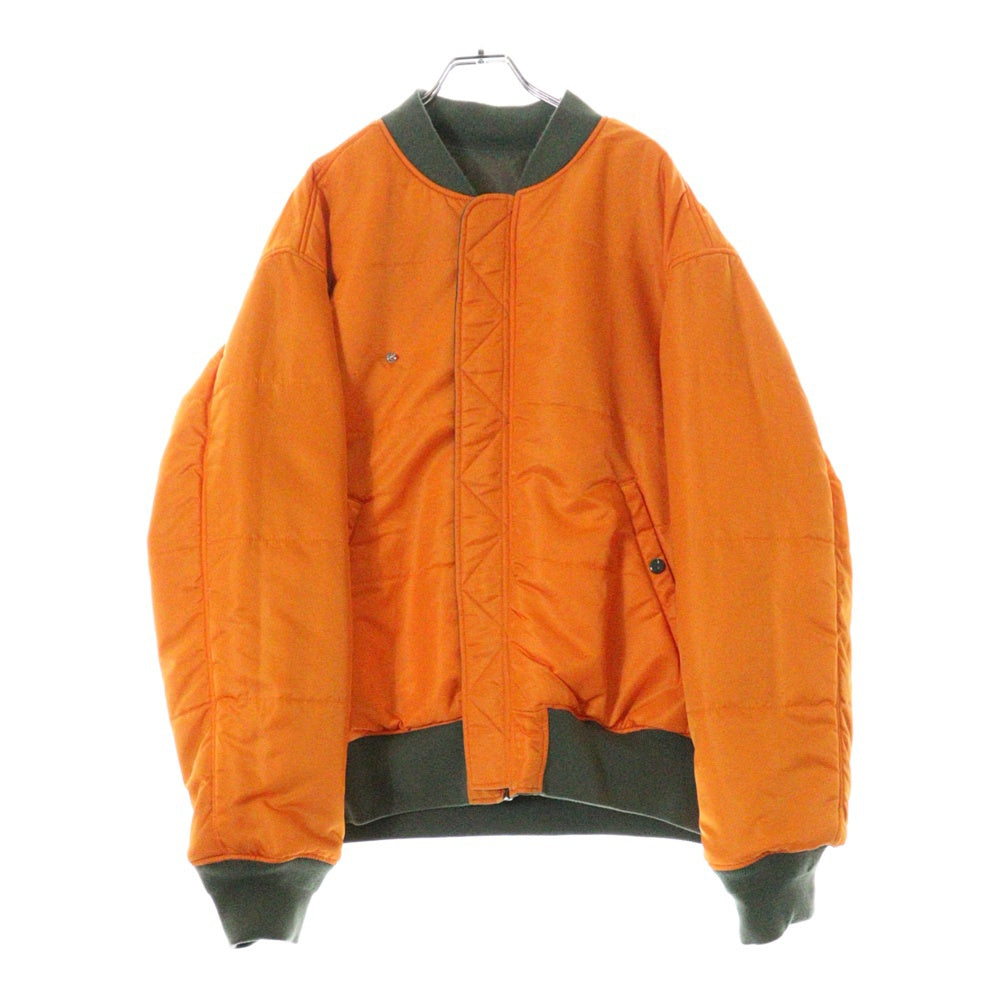 SUPREME(シュプリーム) 23AW ×Bounty Hunter Ma-1 Jacket バウンティーハンター エムエーワン スカル リバーシブルフライトジャケット カーキ/オレンジ