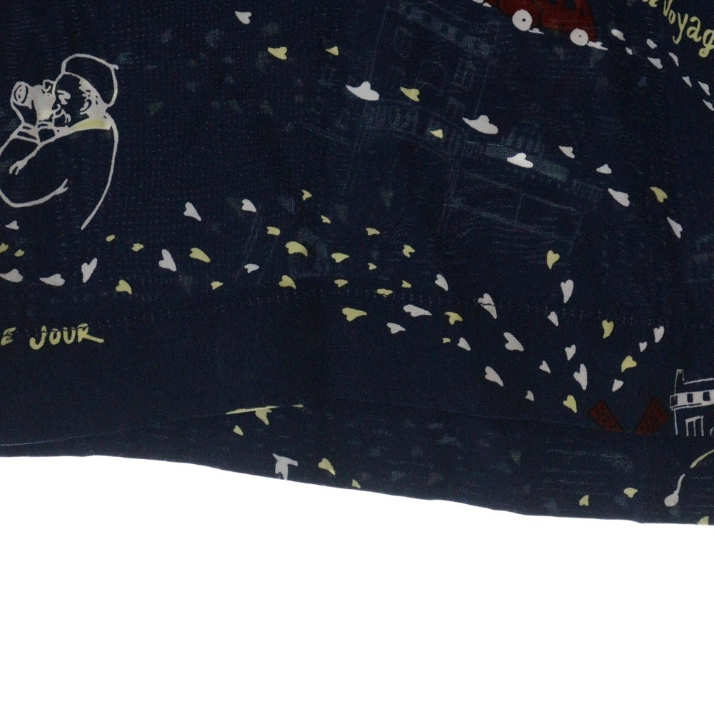 Porter Classic(ポータークラシック) ALOHA SHORTS アロハ総柄 レーヨン ショーツ ハーフパンツ ブルー