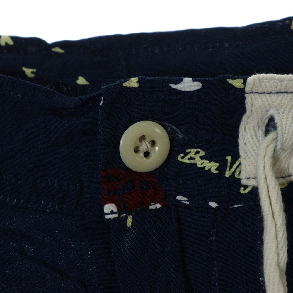 Porter Classic(ポータークラシック) ALOHA SHORTS アロハ総柄 レーヨン ショーツ ハーフパンツ ブルー