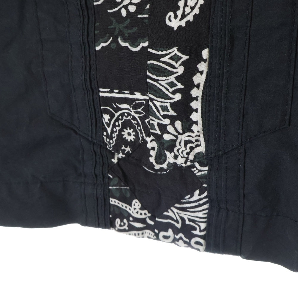 Children of the discordance(チルドレンオブザディスコーダンス) BANDANA CUBA SHIRT S/S バンダナキューバ 半袖シャツ ブラック COTDSH-138