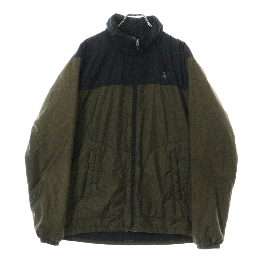 New Balance(ニューバランス) ロゴプリント ジップアップ 中綿ジャケット カーキ/ブラック JMJL7948