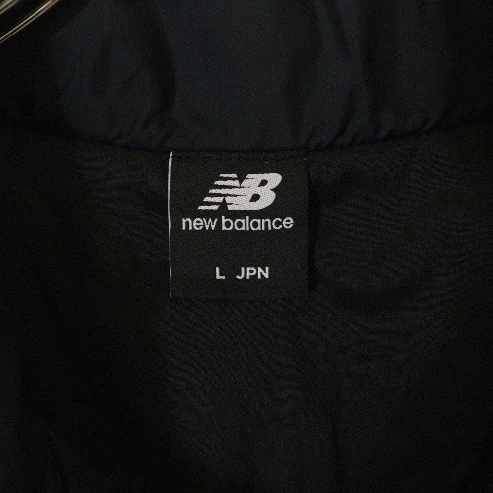 New Balance(ニューバランス) ロゴプリント ジップアップ 中綿ジャケット カーキ/ブラック JMJL7948