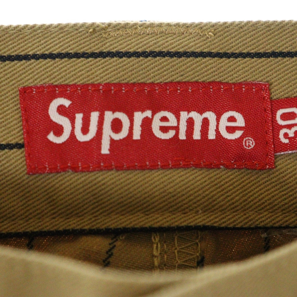 SUPREME(シュプリーム) 21SS Stripe Work Pants ストライプ コットン ワークパンツ ブラウン