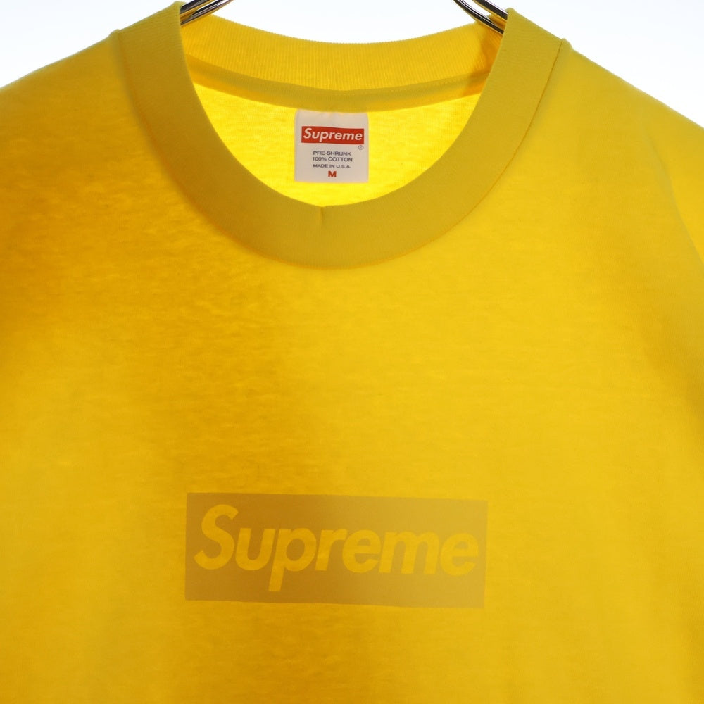 SUPREME(シュプリーム) 23SS Tonal Box Logo Tee トーナル ボックスロゴ クルーネック半袖Tシャツ カットソー イエロー