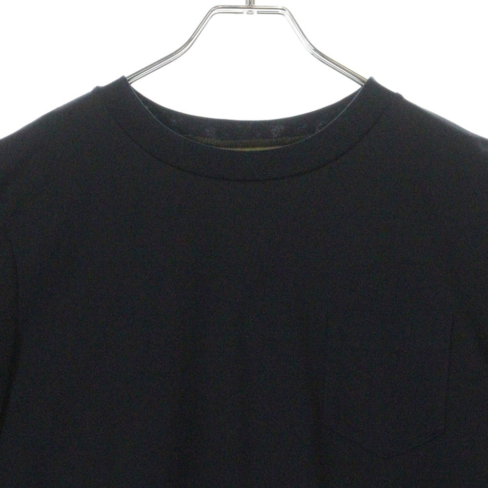 Sacai(サカイ) COTTON JERSEY ×NYLON TWILL T-SHIRT コットン ジャージ ナイロン ツイル ドッキング クルーネック カットソー 半袖Tシャツ レディース 24-07308