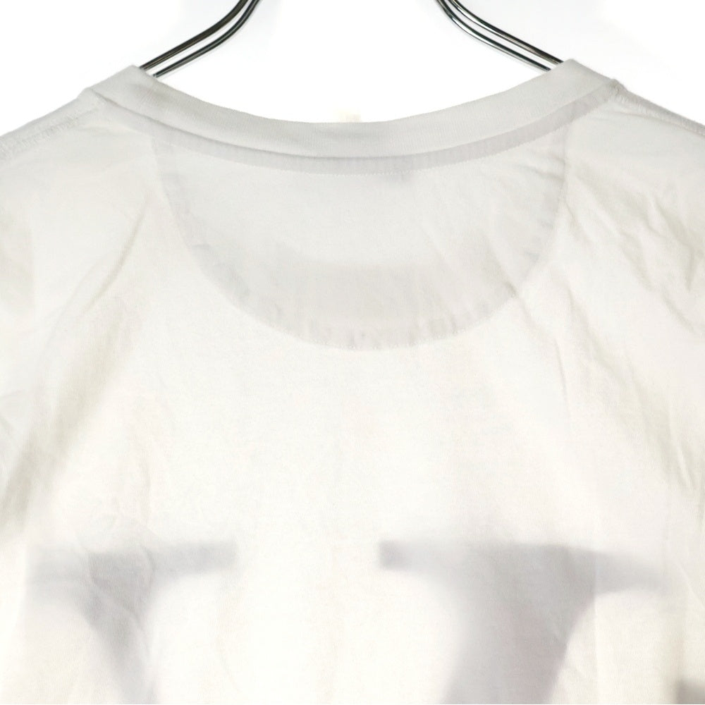 VALENTINO(ヴァレンティノ) Vロゴ デコンストラクトプリント クルーネック コットン 半袖Tシャツ カットソー ホワイト RV0MG01SLIA