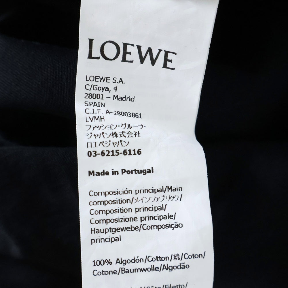 LOEWE(ロエベ) RELAXED FIT T-SHIRT グリッチ アナグラム ロゴ リラックスフィット クルーネック 半袖Tシャツ カットソー ブラック H526Y22J61
