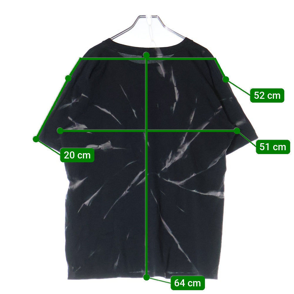 CELINE(セリーヌ) LOOSE FIT T-SHIRT ルーズフィット フロントロゴ タイダイ クルーネック 半袖Tシャツ カットソー ブラック 2X820643O