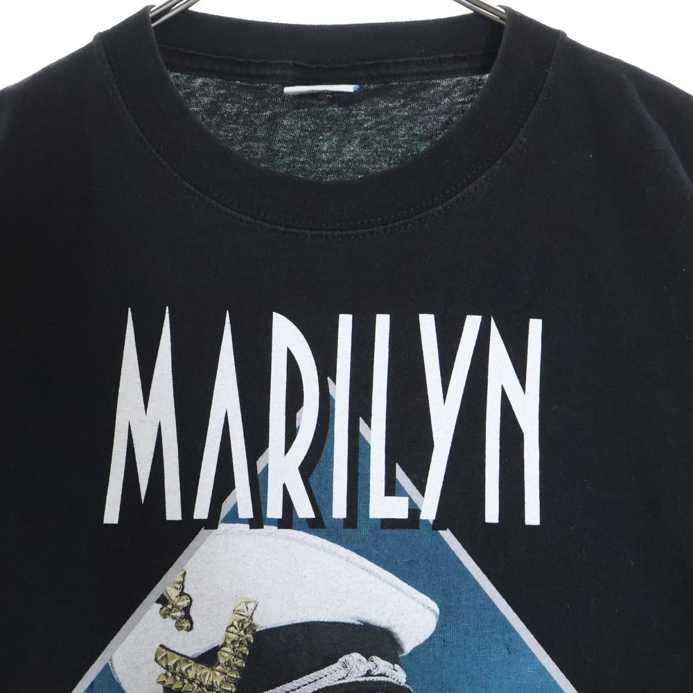 VINTAGE(ヴィンテージ) 00S VINTAGE MARILYN MANSON GROTESK BURLESK 2003 USA製 マリリンマンソン グロテスクバーレスク 両面プリント クルーネック 半袖Tシャツ カットソー ブラック