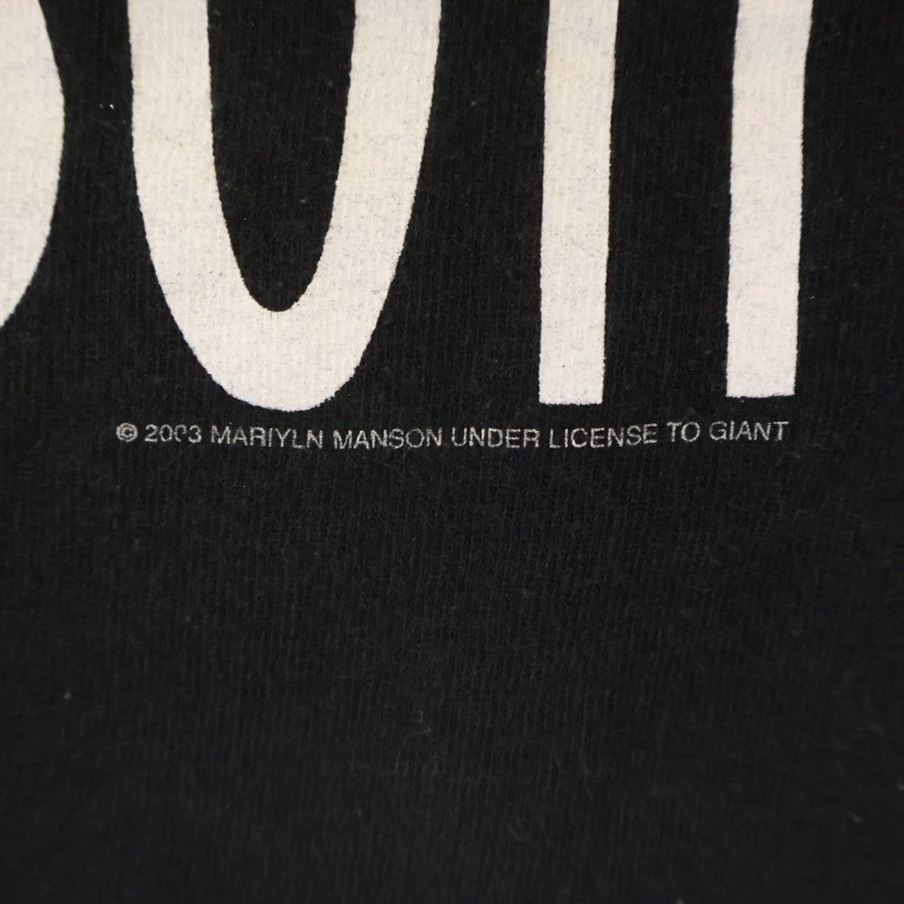 VINTAGE(ヴィンテージ) 00S VINTAGE MARILYN MANSON GROTESK BURLESK 2003 USA製 マリリンマンソン グロテスクバーレスク 両面プリント クルーネック 半袖Tシャツ カットソー ブラック