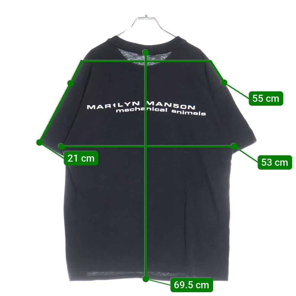 VINTAGE(ヴィンテージ) 90S VINTAGE MARILYN MANSON MECHANICAL ANIMALS STEDMAN BY HANES USA製 マリリンマンソン メカニカルアニマルズ アルバム クルーネック 半袖Tシャツ