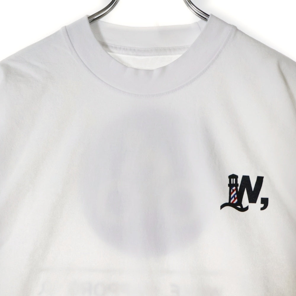 BBS BARBER SAKOTA(バーバーサコタ) ×WAKE SAPPORO bicycle route to wake Tshirt ウェイク札幌 バイシクルプリントTシャツ ホワイト