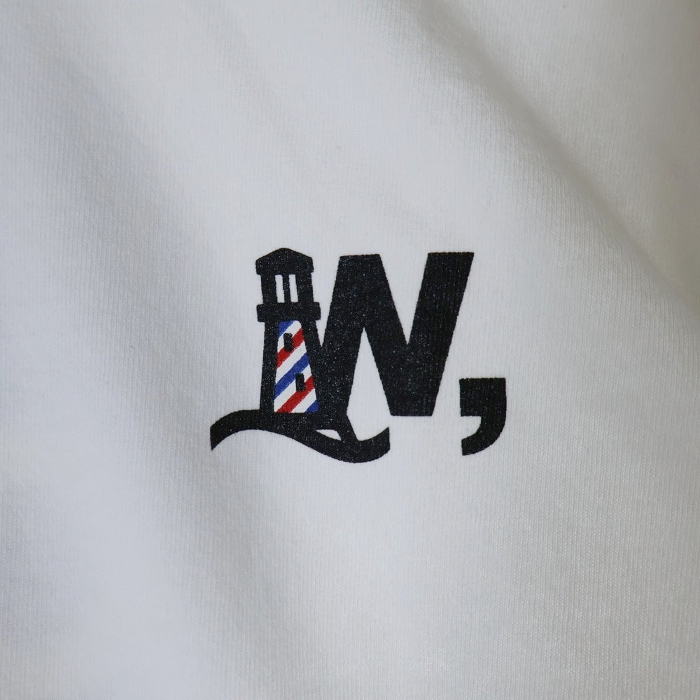 BBS BARBER SAKOTA(バーバーサコタ) ×WAKE SAPPORO bicycle route to wake Tshirt ウェイク札幌 バイシクルプリントTシャツ ホワイト