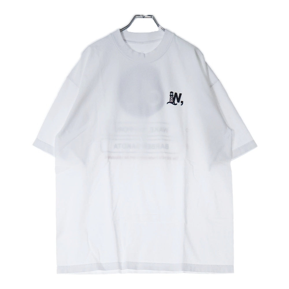 BBS BARBER SAKOTA(バーバーサコタ) ×WAKE SAPPORO bicycle route to wake Tshirt ウェイク札幌 バイシクルプリントTシャツ ホワイト