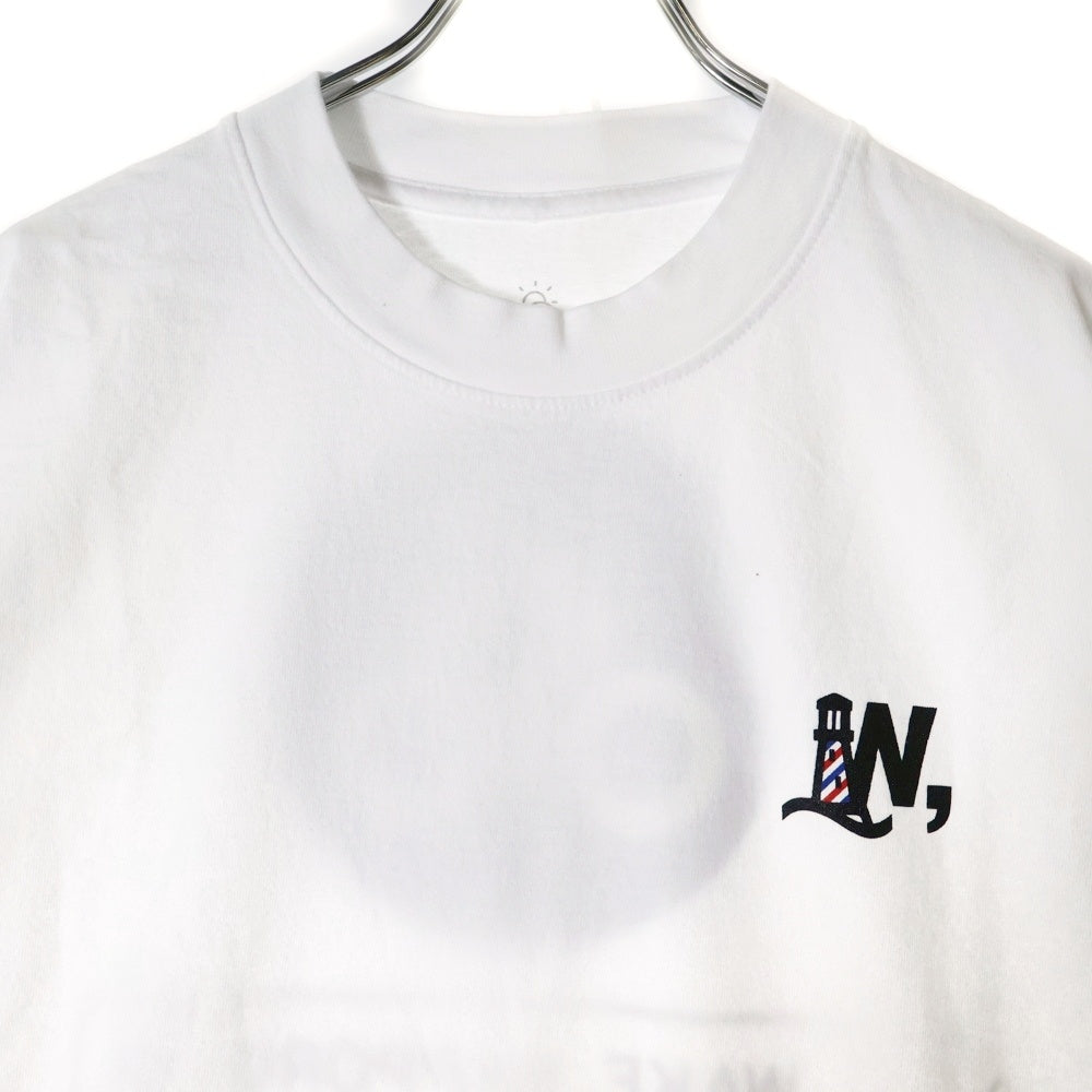 BBS BARBER SAKOTA(バーバーサコタ) ×WAKE SAPPORO bicycle route to wake Tshirt ウェイク札幌 バイシクルプリントTシャツ ホワイト