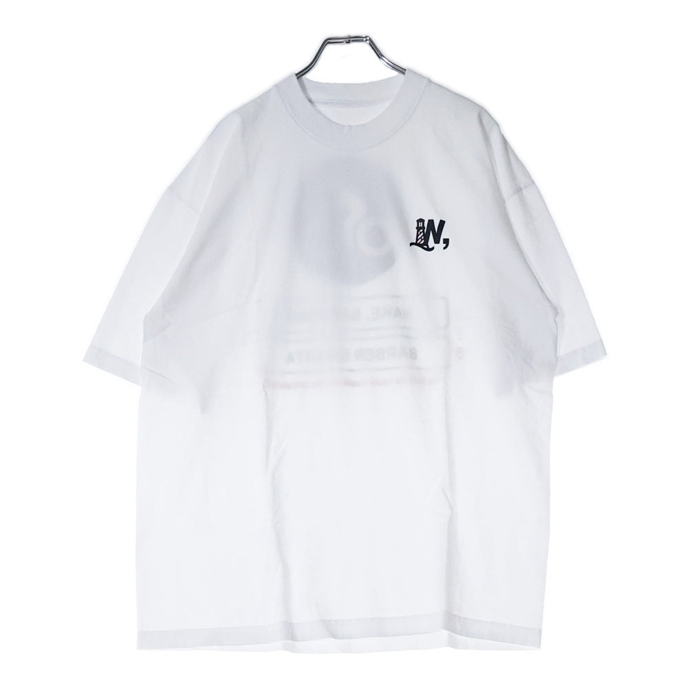 BBS BARBER SAKOTA(バーバーサコタ) ×WAKE SAPPORO bicycle route to wake Tshirt ウェイク札幌 バイシクルプリントTシャツ ホワイト