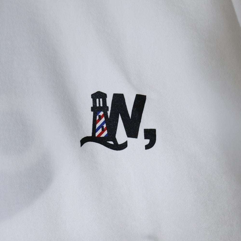 BBS BARBER SAKOTA(バーバーサコタ) ×WAKE SAPPORO bicycle route to wake Tshirt ウェイク札幌 バイシクルプリントTシャツ ホワイト