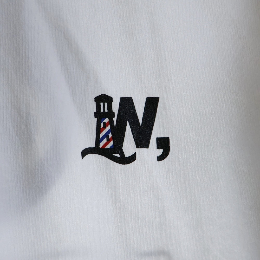 BBS BARBER SAKOTA(バーバーサコタ) ×WAKE SAPPORO bicycle route to wake Tshirt ウェイク札幌 バイシクルプリントTシャツ ホワイト