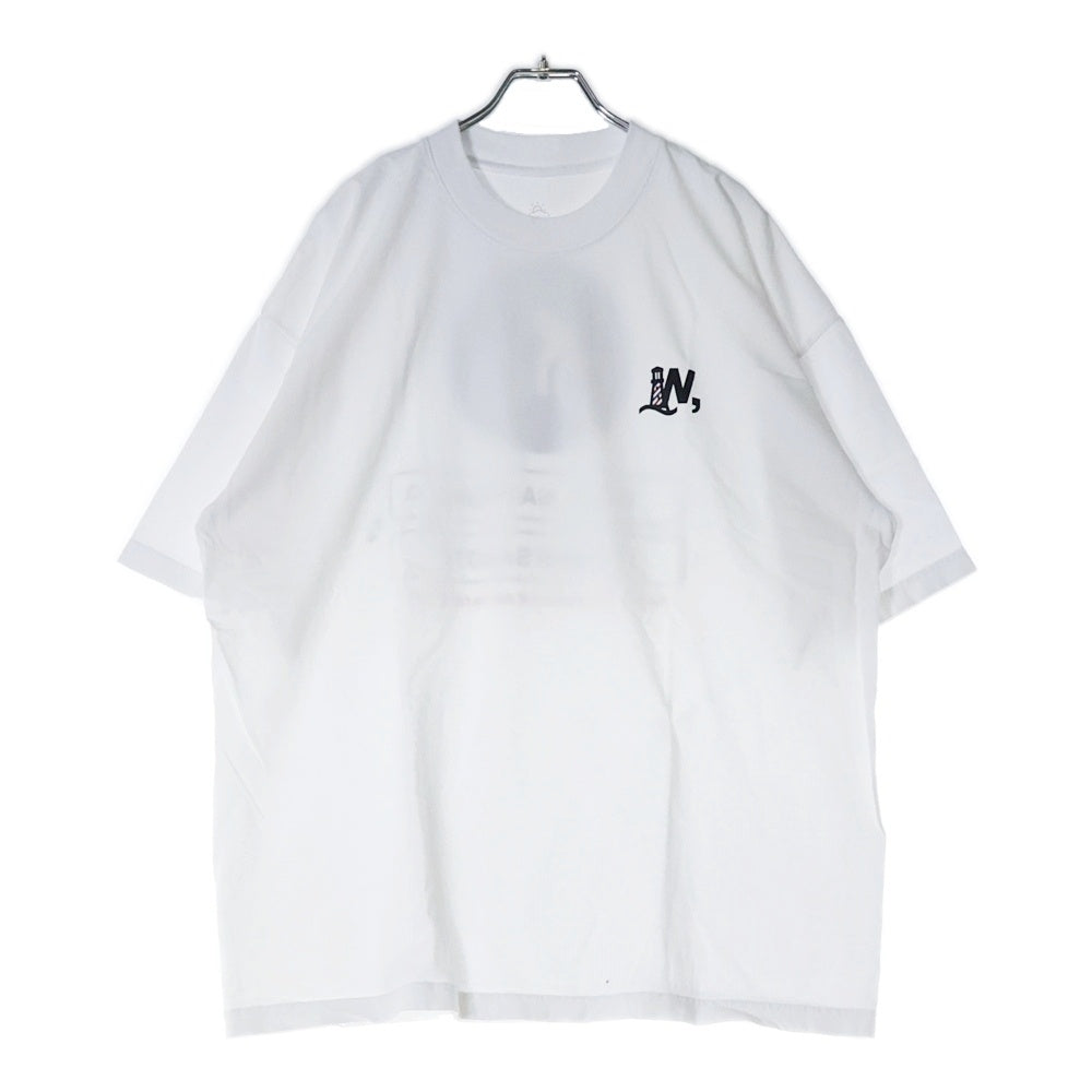 BBS BARBER SAKOTA(バーバーサコタ) ×WAKE SAPPORO bicycle route to wake Tshirt ウェイク札幌 バイシクルプリントTシャツ ホワイト