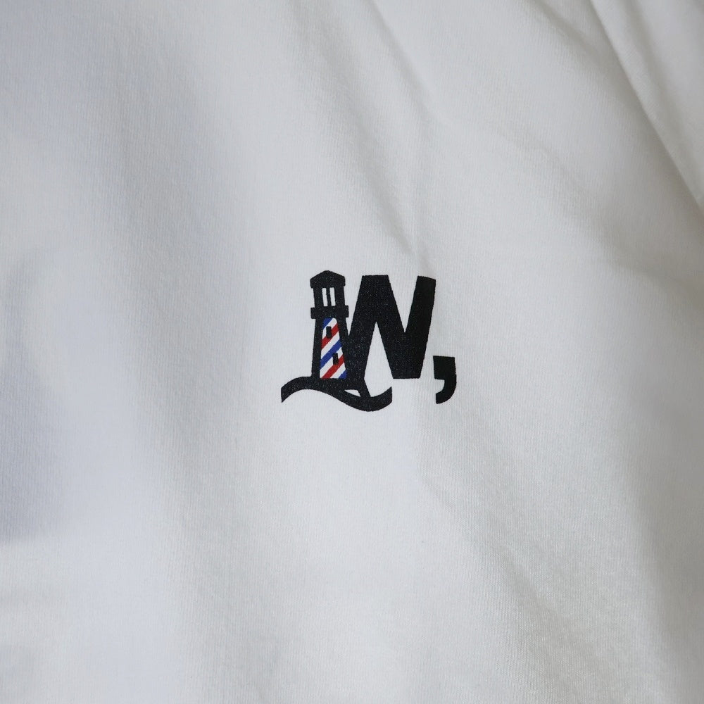 BBS BARBER SAKOTA(バーバーサコタ) ×WAKE SAPPORO bicycle route to wake Tshirt ウェイク札幌 バイシクルプリントTシャツ ホワイト