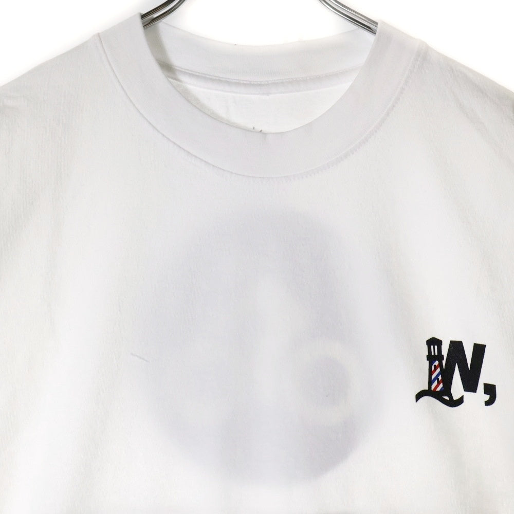 BBS BARBER SAKOTA(バーバーサコタ) ×WAKE SAPPORO bicycle route to wake Tshirt ウェイク札幌 バイシクルプリントTシャツ ホワイト