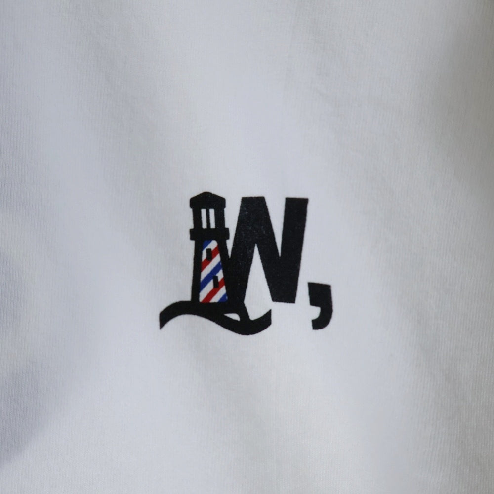 BBS BARBER SAKOTA(バーバーサコタ) ×WAKE SAPPORO bicycle route to wake Tshirt ウェイク札幌 バイシクルプリントTシャツ ホワイト