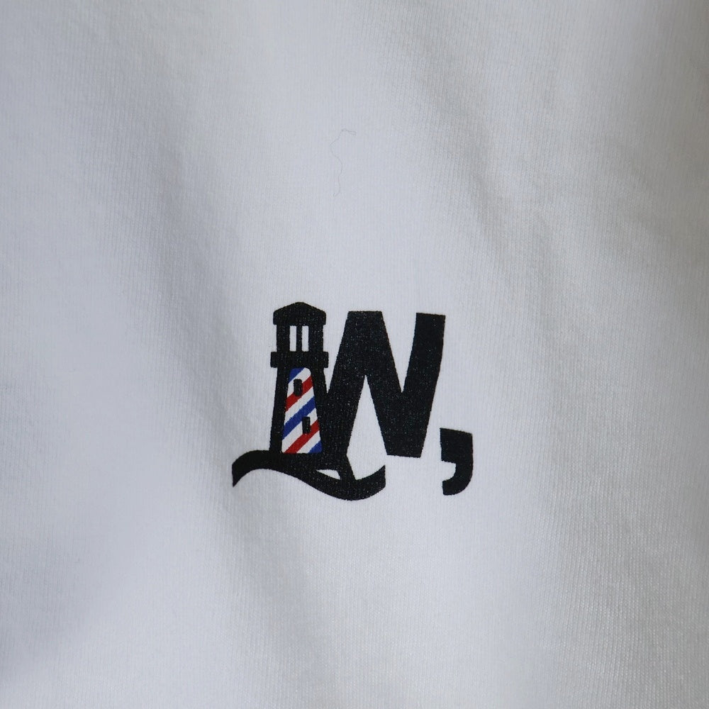 BBS BARBER SAKOTA(バーバーサコタ) ×WAKE SAPPORO bicycle route to wake Tshirt ウェイク札幌 バイシクルプリントTシャツ ホワイト