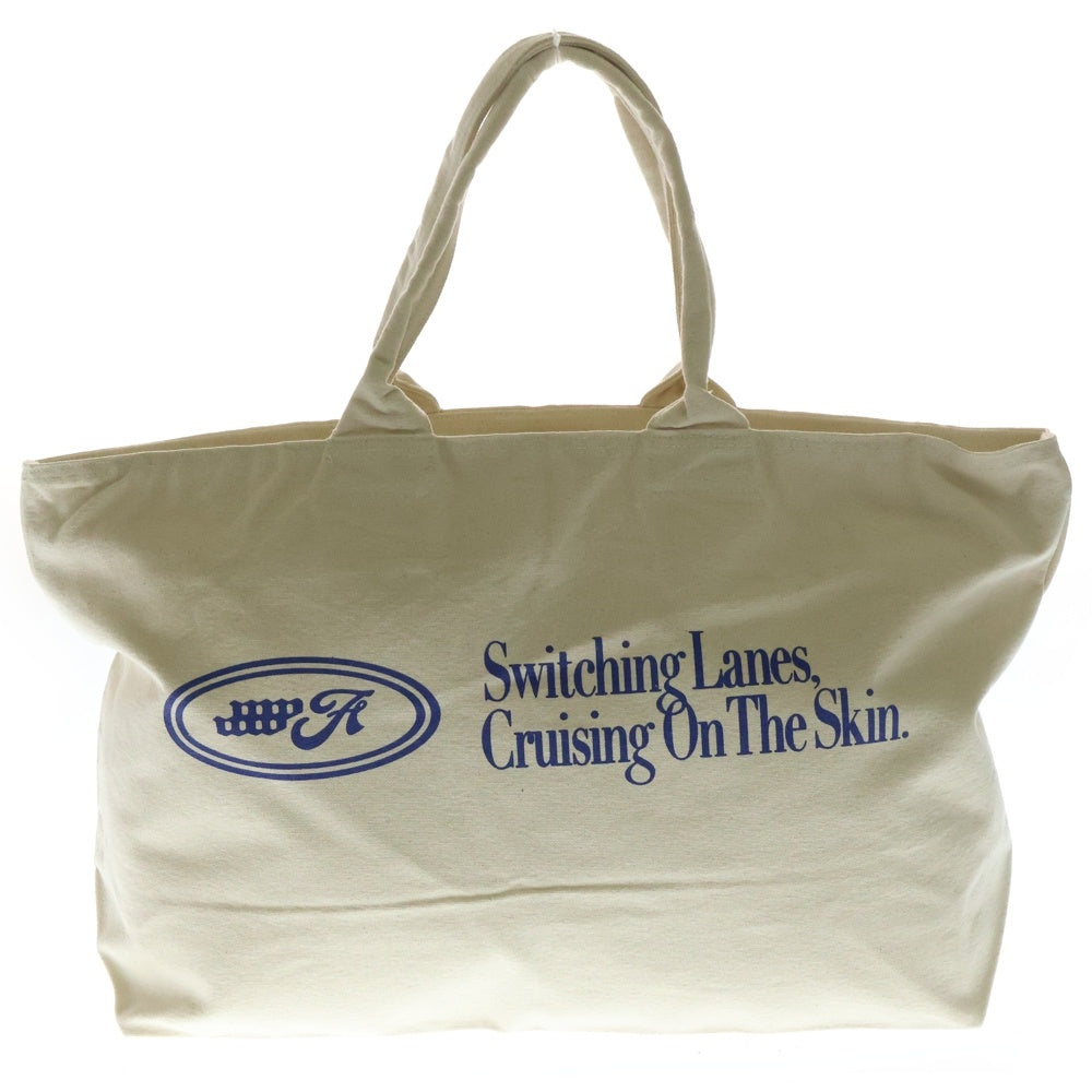 4.W.A JEWELRY SUPPLY(フォーウィールドアソシエーション ジュエリーサプライ) EMBLEM LOGO TOTE BAG エンブレムロゴ トートバッグ ナチュラル