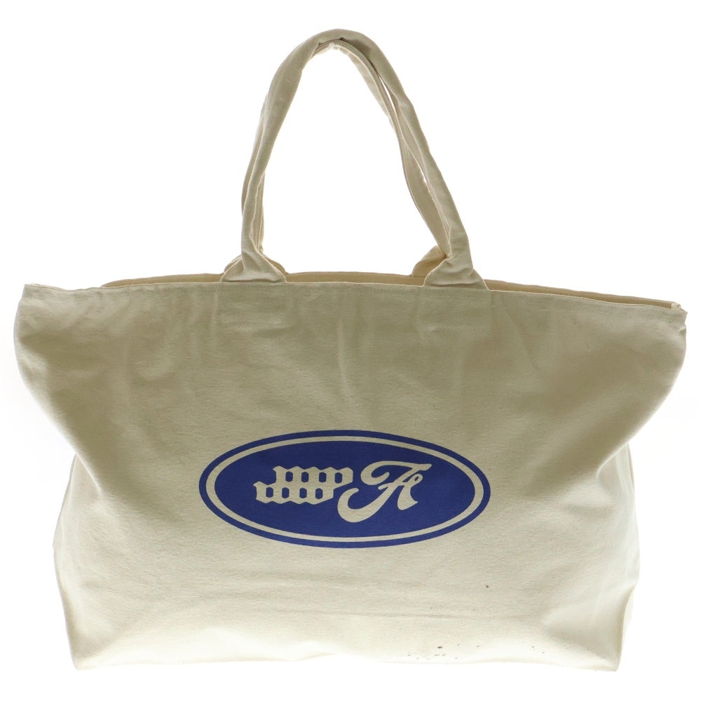 4.W.A JEWELRY SUPPLY(フォーウィールドアソシエーション ジュエリーサプライ) EMBLEM LOGO TOTE BAG エンブレムロゴ トートバッグ ナチュラル