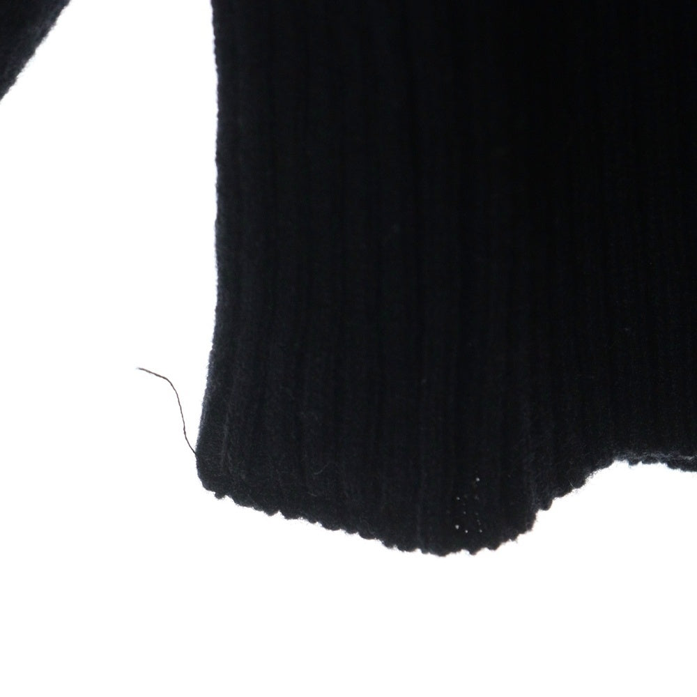 Sacai(サカイ) 22AW MADSAKI KNIT PULLOVER フロント刺繍 クルーネック ウールニット セーター ブラック 22-0443S