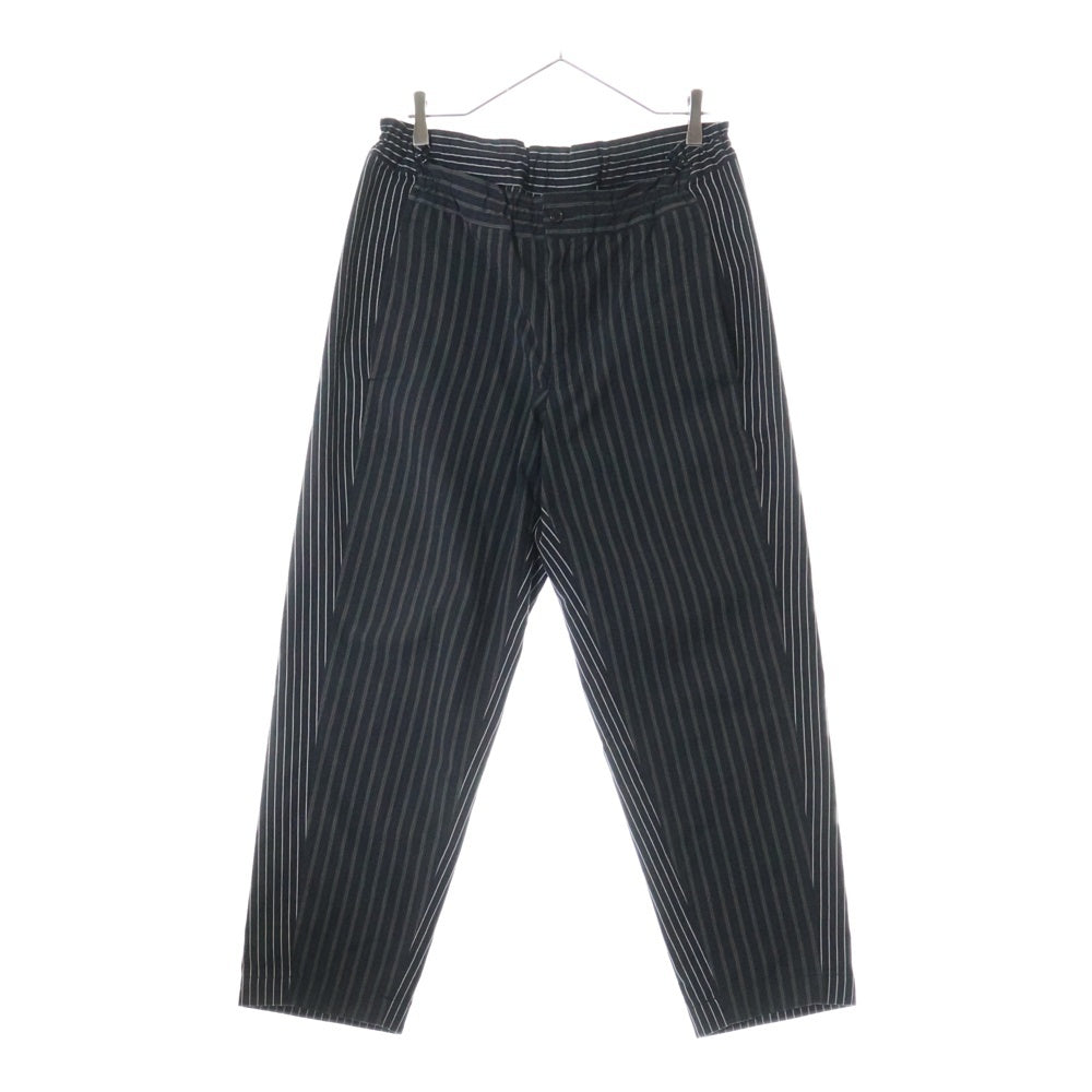BLACK COMME des GARCONS(ブラックコムデギャルソン) 20SS AD2019 ドッキングデザイン ストライプ イージーパンツ ブラック 1E-P013