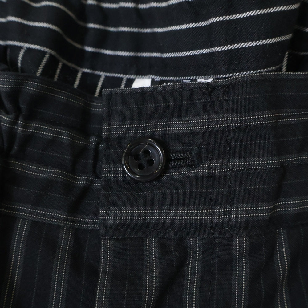 BLACK COMME des GARCONS(ブラックコムデギャルソン) 20SS AD2019 ドッキングデザイン ストライプ イージーパンツ ブラック 1E-P013