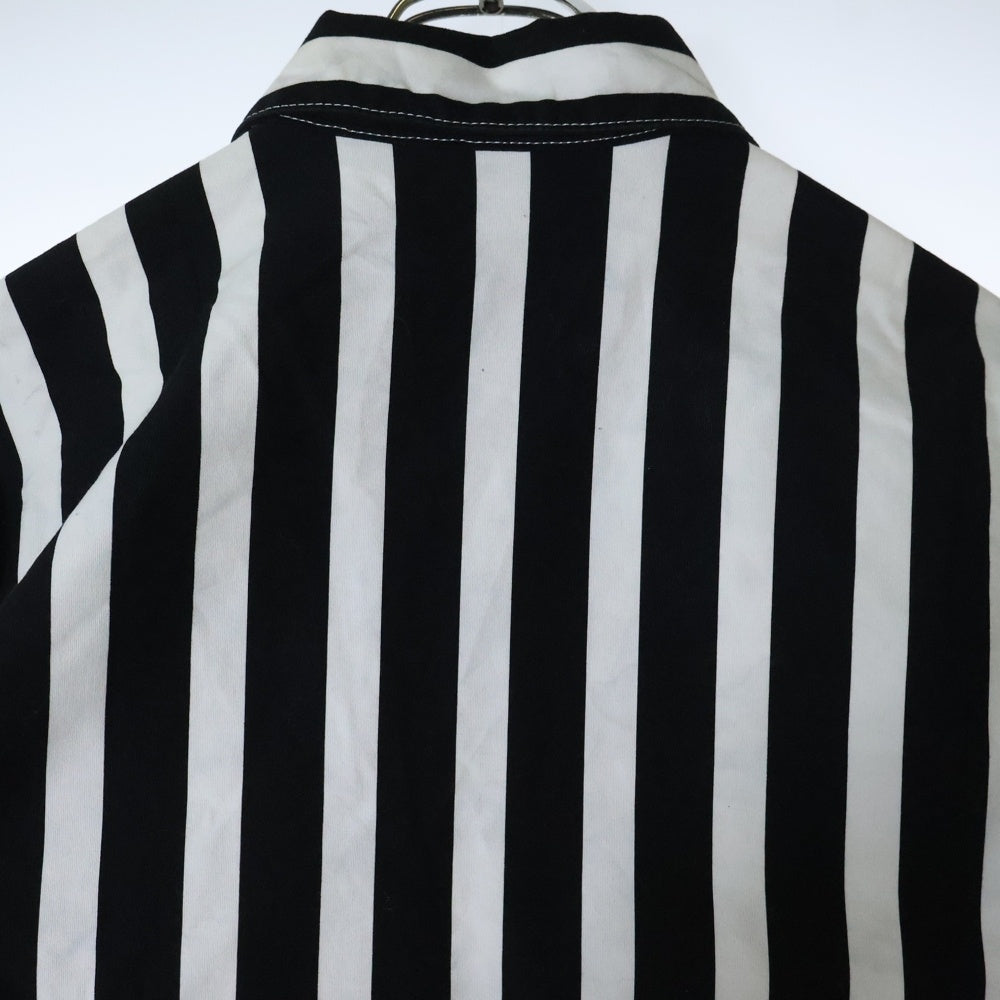 BLACK COMME des GARCONS(ブラックコムデギャルソン) 16AW AD2016 ストライプ 中綿 コーチジャケット ブラック/ホワイト 1R-J032