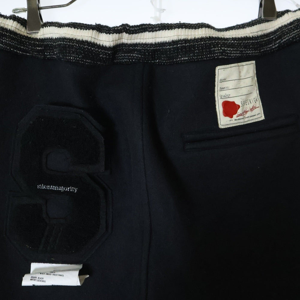 SEVESKIG(セヴシグ) 22AW W.A.H. AWARD TRACK PANTS アワード ウール トラックパンツ ブラック PT-SV-NNA-1004