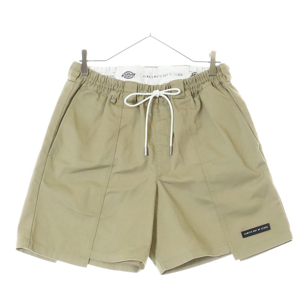 Dickies(ディッキーズ) ×ALWAYS OUT OF STOCK SWITCHED SHORTS オールウェイズアウトオブストック 切替デザイン ポリコットン ワークショーツ ハーフパンツ ベージュ HA-223106306