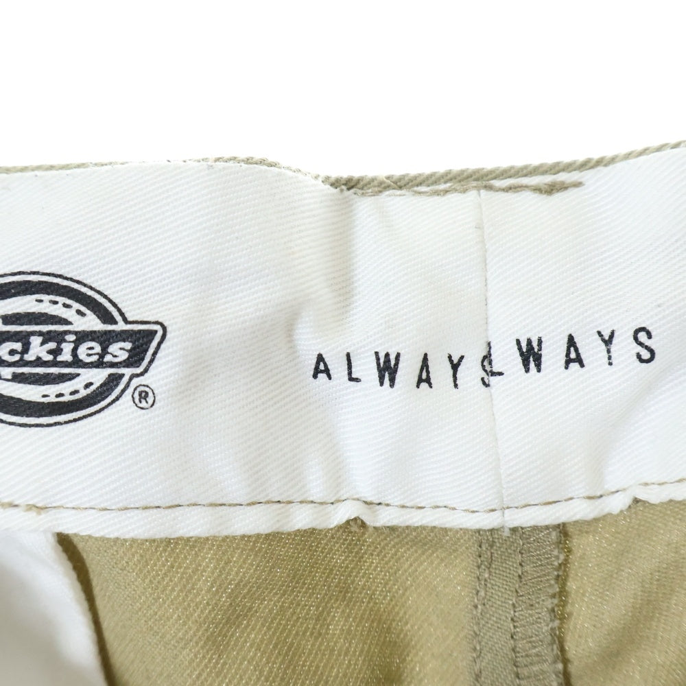 Dickies(ディッキーズ) ×ALWAYS OUT OF STOCK SWITCHED SHORTS オールウェイズアウトオブストック 切替デザイン ポリコットン ワークショーツ ハーフパンツ ベージュ HA-223106306