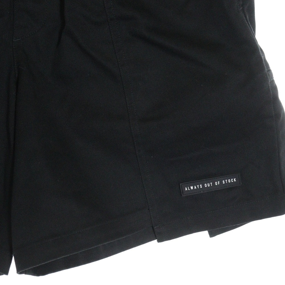 Dickies(ディッキーズ) ×ALWAYS OUT OF STOCK SWITCHED SHORTS オールウェイズアウトオブストック 切替デザイン ポリコットン ワークショーツ ハーフパンツ ブラック HA-223106306