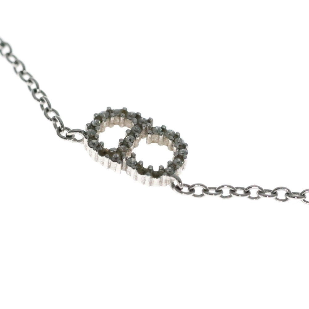 Christian Dior(クリスチャンディオール) Clair D Lune クレール ディー リュヌ CDシグネチャー ホワイトクリスタル チェーンネックレス レディース シルバー N0717CDLCY_D102